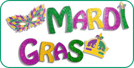 Mardi Gras Letters and Adornment Kit