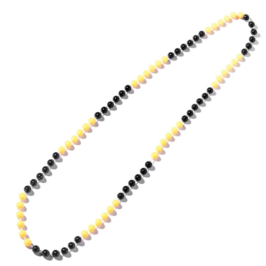 Black and Yellow Bead Necklaces 12 pkg