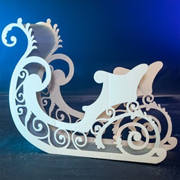 White Fantasy Sleigh Prop Kit