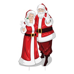 Santa and Mrs. Claus Yard Sign Kit