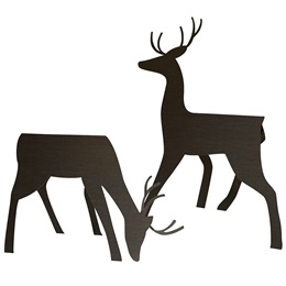 Brown Reindeer Cardboard Prop Kit (set of  2)