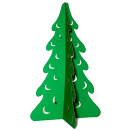 Small Green Fir Tree 3D Cardboard Prop Kit