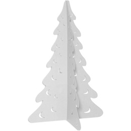 Small White Fir Tree 3D Cardboard Prop Kit