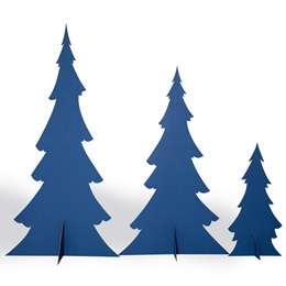 Blue Pine Trees Cardboard Prop Kit (set of 3)