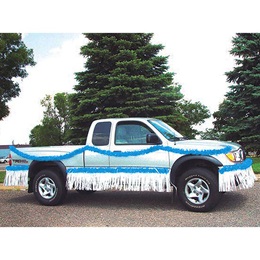 Medium Blue and White Vinyl Truck Parade Decorating Kit