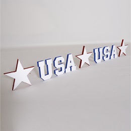 Glittered USA Letters and Stars Parade Float Decorating Kit