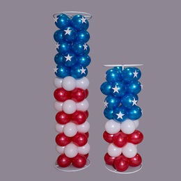 American Flag Balloon Columns Parade Float Kit (set of 2)