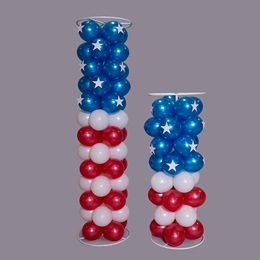 American Flag Balloon Columns Parade Float Kit (set of 2)