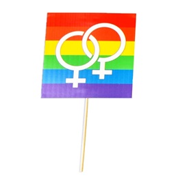 Female Rainbow Pride Sign