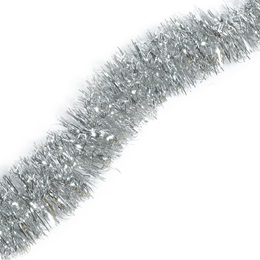 Silver Curly Velvet Garland, 2 in. x 15 ft.