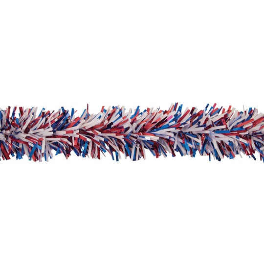 Patriotic Red White And Blue Three Color Metallic Twist Parade