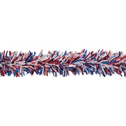 Patriotic Red, White, and Blue Three-Color Metallic Twist