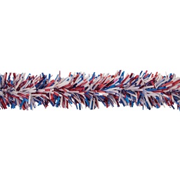 Patriotic Red, White, and Blue Three-Color Metallic and Vinyl Twist