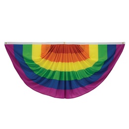 Pleated Rainbow Flag Bunting