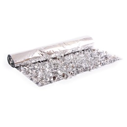Silver Metallic Floral Sheeting