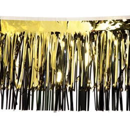 Gold and Black Metallic Fringe