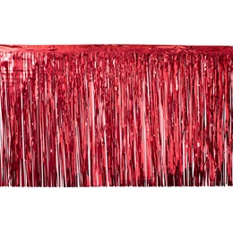 Red 30" Metallic Fringe