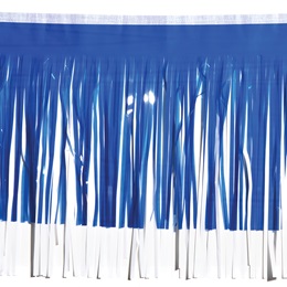 Vinyl Fringe - Dark Blue and White