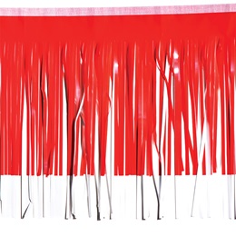 Vinyl Fringe - Red and White