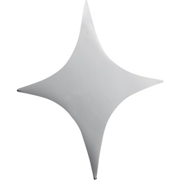 Four-Point White Tag Board Stars - 6 in.