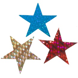 Silver Diamond Holographic Star-12"