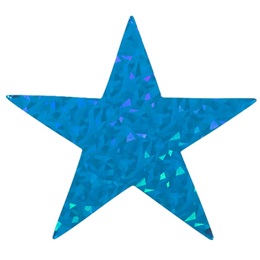 Blue Diamond Holographic Star-5"