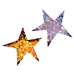 Holographic Wacky Stars - 6 in.
