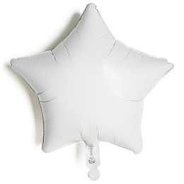 Foil Star Balloon-White
