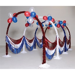 Patriotic 4-arch Tunnel Parade Float Decorating Kit