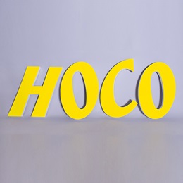 Yellow HOCO Letters Parade Float Kit