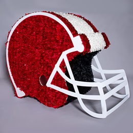 Red and White Mega Football Helmet Parade Float Kit