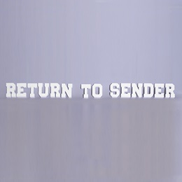 White Return to Sender Letters Parade Float Kit (set of 2)