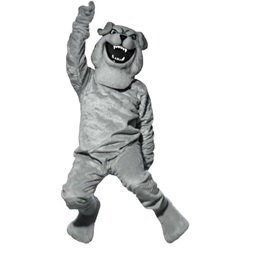 Gray Bulldog Mascot Costume