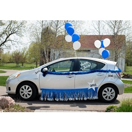 Blue/White Car Parade Decoration Kit