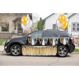 Black/Silver/Gold Graduation Car Parade Decoration Kit