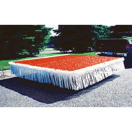 Orange and White Vinyl Trailer Parade Float Decorating Kit