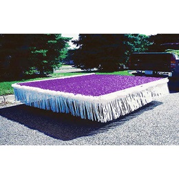 Purple and White Vinyl Trailer Parade Float Decorating Kit