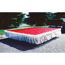 Red and White Vinyl Trailer Parade Float Decorating Kit