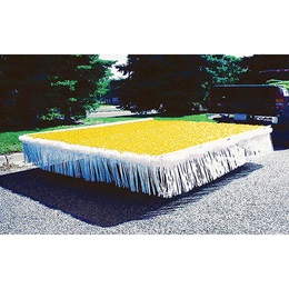 Yellow and White Vinyl Trailer Parade Float Decorating Kit
