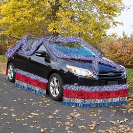 Red, White, and Blue Metallic Car Parade Decorating Kit