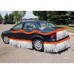 Orange and White Vinyl Car Parade Decorating Kit