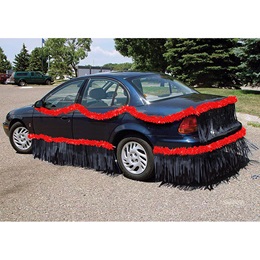 Red and Black Vinyl Car Parade Decorating Kit