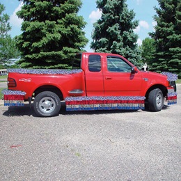 Red, White, and Blue Metallic Truck Parade Decorating Kit