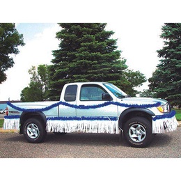 Dark Blue and White Vinyl Truck Parade Decorating Kit