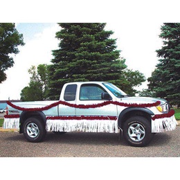 Maroon and White Vinyl Truck Parade Decorating Kit