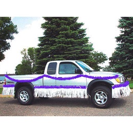 Purple and White Vinyl Truck Parade Decorating Kit