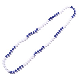 Blue and White Bead Necklaces - 12/pkg