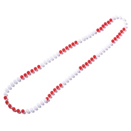 Red and White Bead Necklaces - 12/pkg
