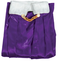 Purple Coronation Robe With White Collar - 5 ft.